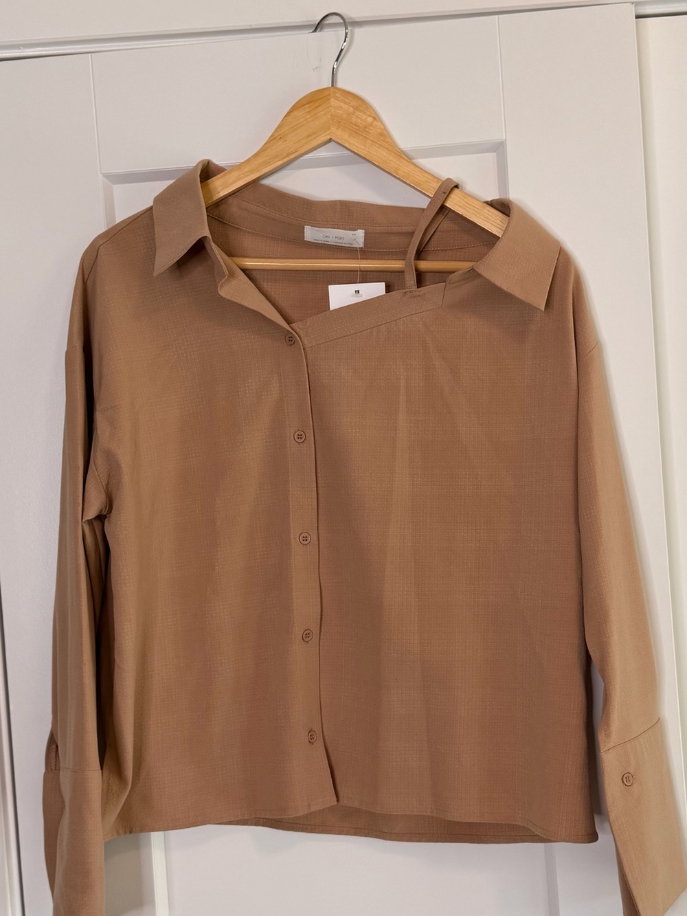 💛2 for 20- OAK + FORT Tan Casual Button-Down Shirt